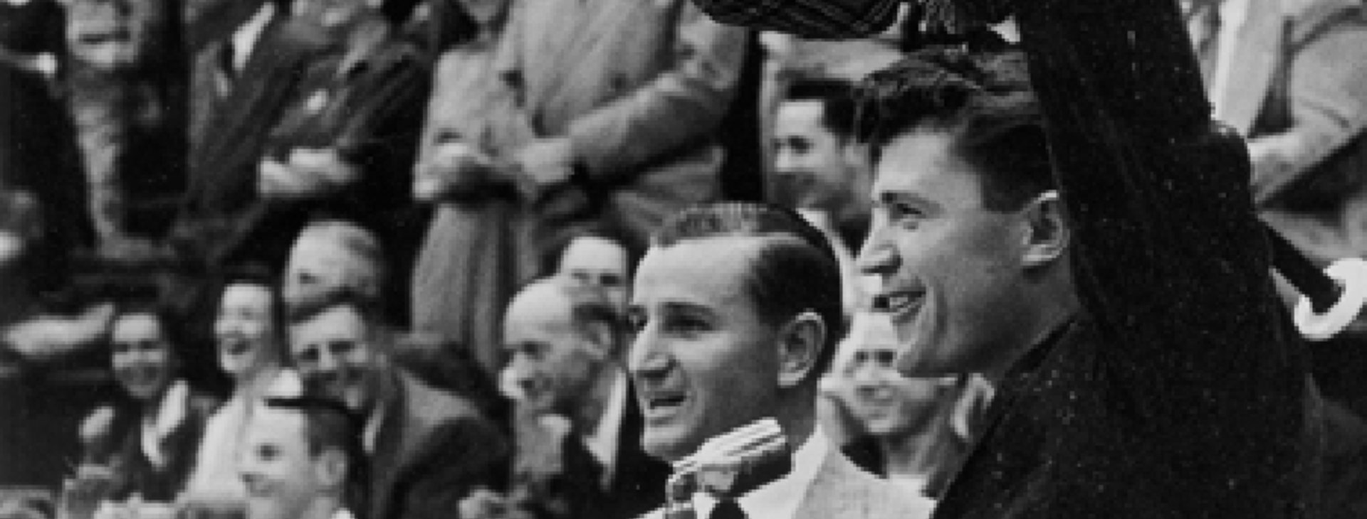 students from the 1950's cheering